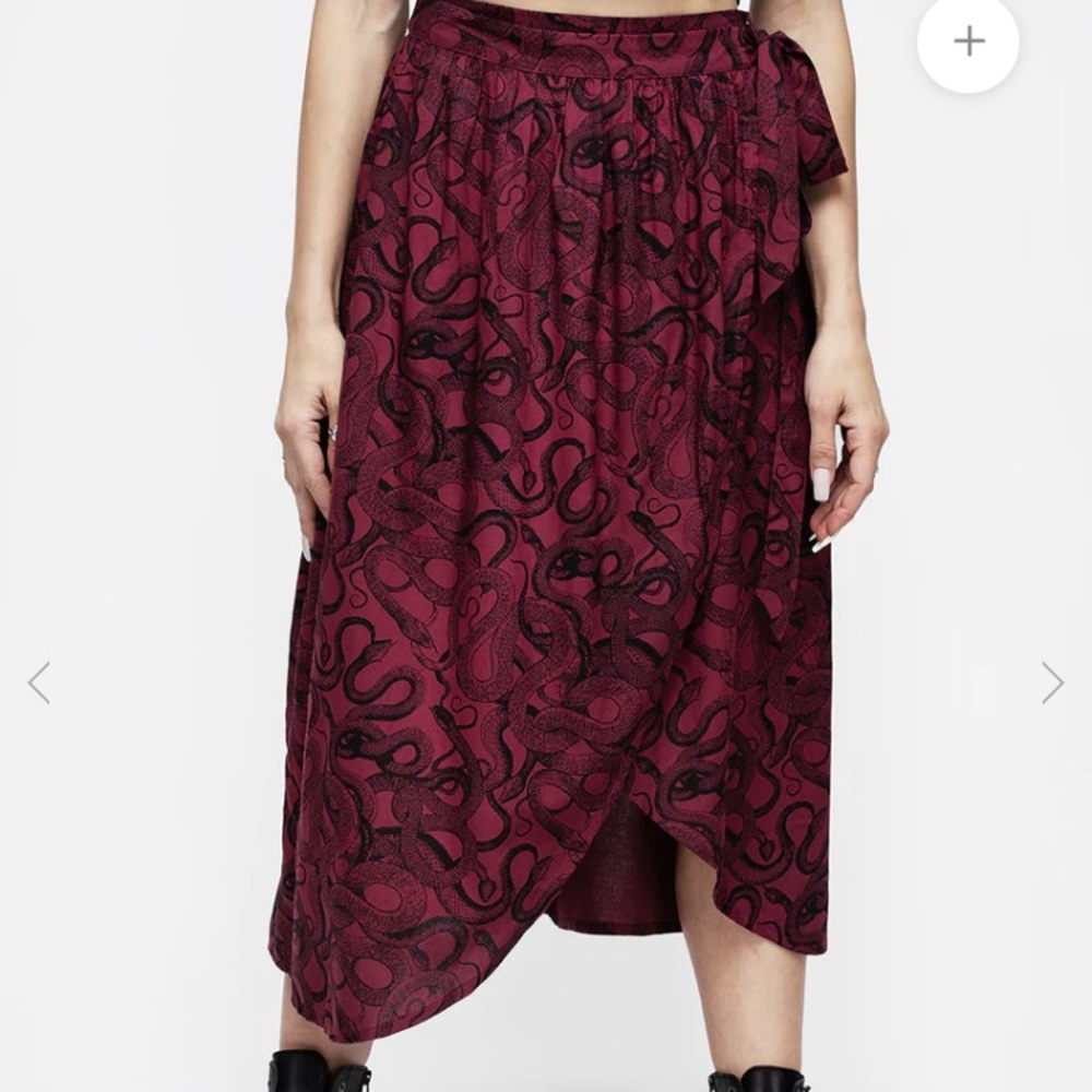 Disturbia Ophelia snakes print wrap skirt